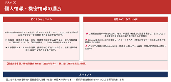 個人情報・機密情報の漏洩リスクを解説する教材